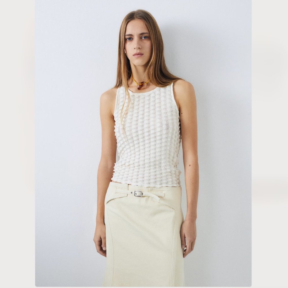 GIMAGUAS Off-White Sofia Tank Top - SZ M